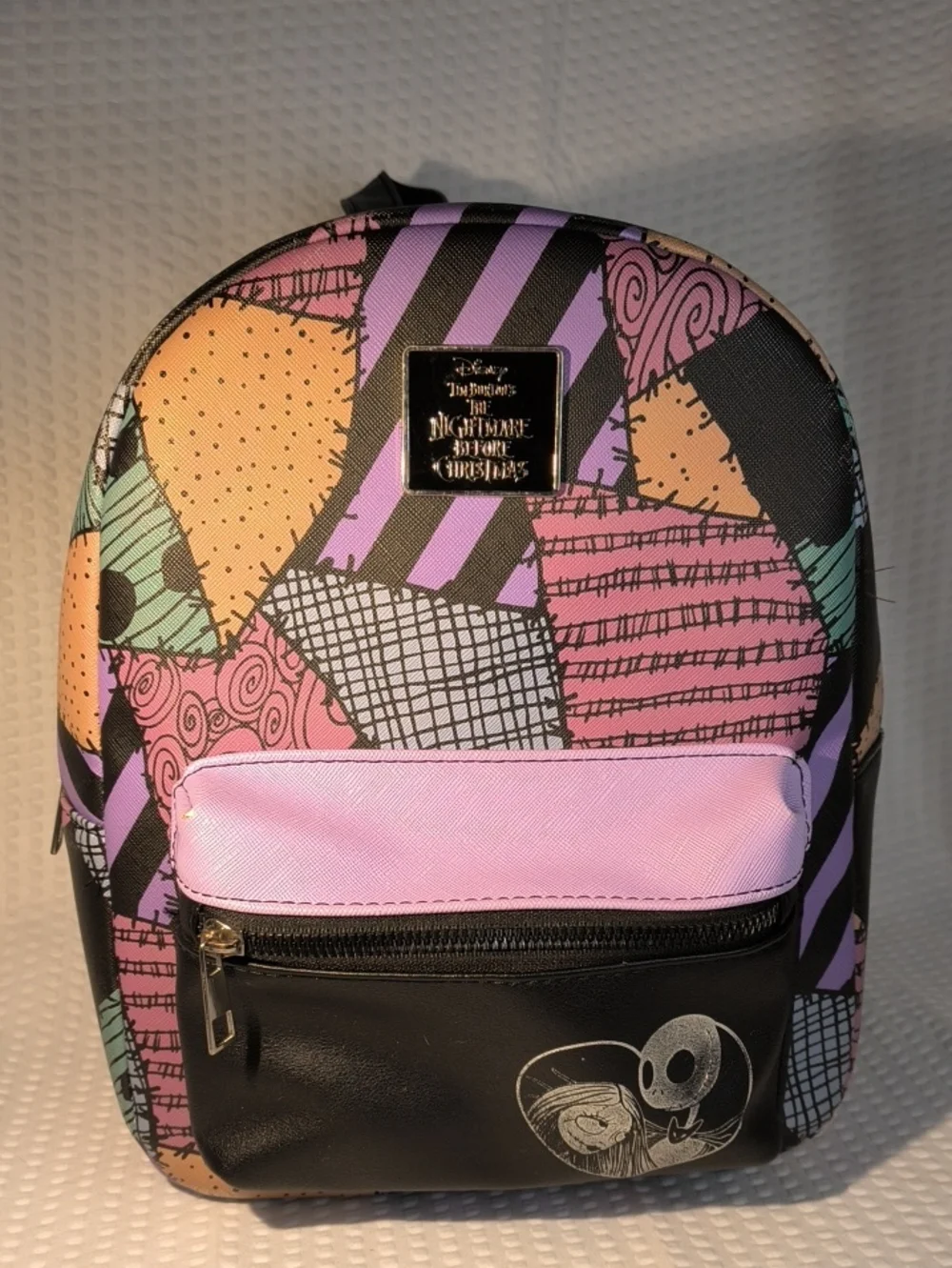 Bioworld Disney The Nightmare Before Christmas Pastel Patchwork Backpack RARE
